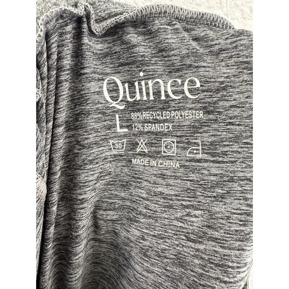 Quince Men's Gray Flowknit Performance Pants Large L Joggers Drawstring Active